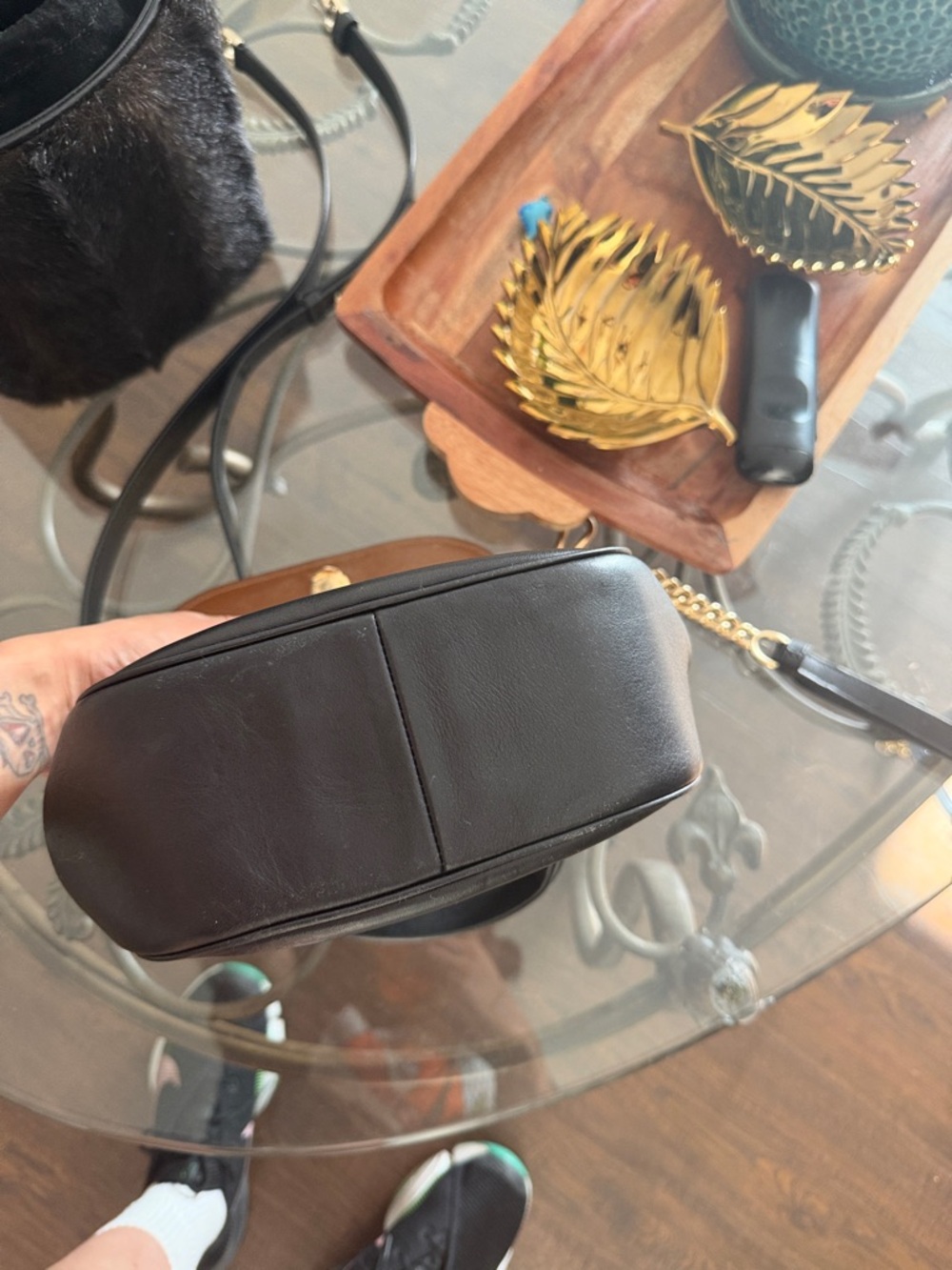 Coach Black Leather Shoulder Bag with Gold Hardware - Picture 3 of 6